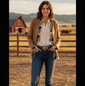 Handmade Equadorian Alpaca Cardigan Sweater